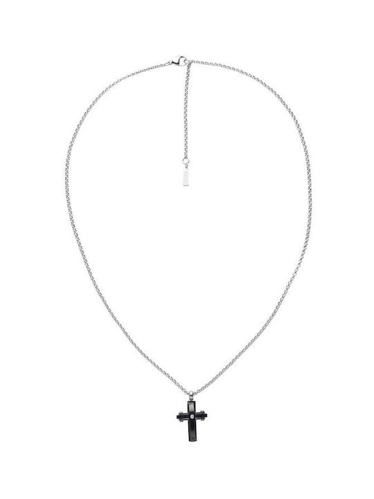 U.S. Polo Assn. Men's Cross from Steel with Chain