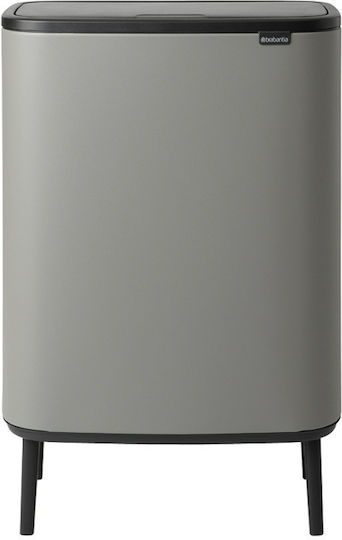 Brabantia Кошче Bo Touch Hi За Рециклиране От Неръждаема Стомана Тласък Сиво 30лт