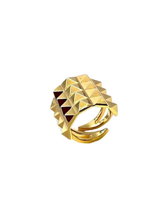 Rebecca Women's Gold Plated Brass Ring Chevalier