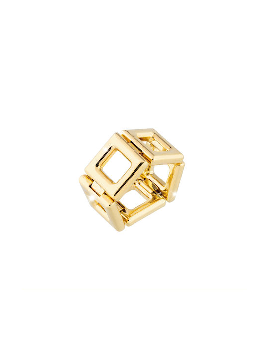 Rebecca Damen Ring aus Stahl Vergoldeter