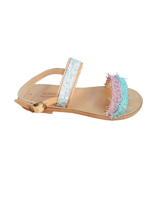 Fashion Beads Leather Women's Flat Sandals