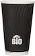 Intertan Biologisch abbaubarer Einwegbecher Papier Schwarz 480ml 100Stück