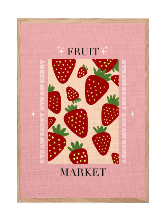 Walls Red Strawberries Canvas Painting 40x50cm