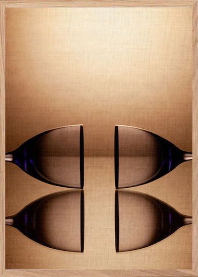 Walls Empty Glasses With Shadows Gemälde auf Leinwand 20x30cm