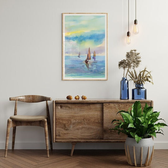 Walls Корабчета в морето Рамка Дърво 50x70см