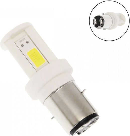 Λάμπα Αυτοκινήτου BA20D LED 6000K Ψυχρό Λευκό 12V 12W 1τμχ