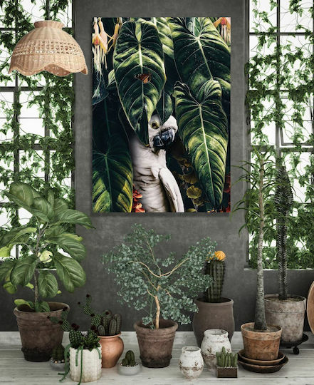 Papagal tropical Tablou pe Pânză cu Înălțime 40cm