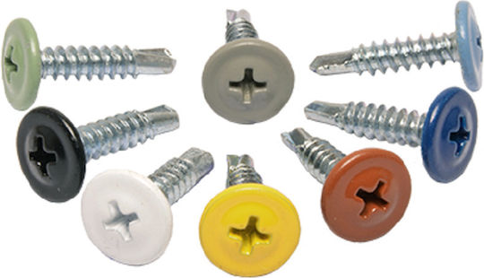 Ital Difra Selbstschneidend Bohrschraube Kreuzschlitz Metallisch mit Durchmesser M4.2 und Länge 16mm 10Stück