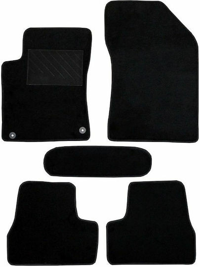 Autopataki Set of Front and Rear Mats 5pcs for Citroen C3 2010-2016 Black