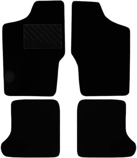 Autopataki Set of Front and Rear Mats 4pcs for Fiat Cinquecento 1992-1998 Black