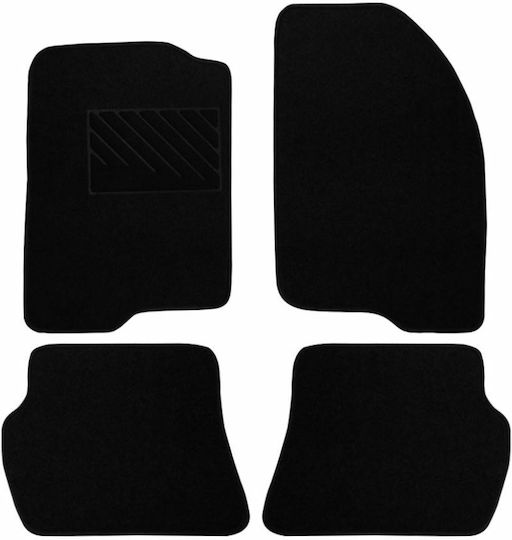Autopataki Set of Front and Rear Mats 4pcs for Mazda 2 2002-2007 Black