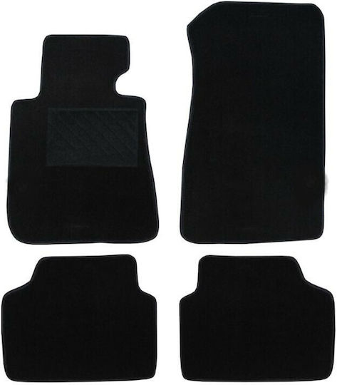 Autopataki Set of Front and Rear Mats 4pcs for BMW E90 2004-2013 Black