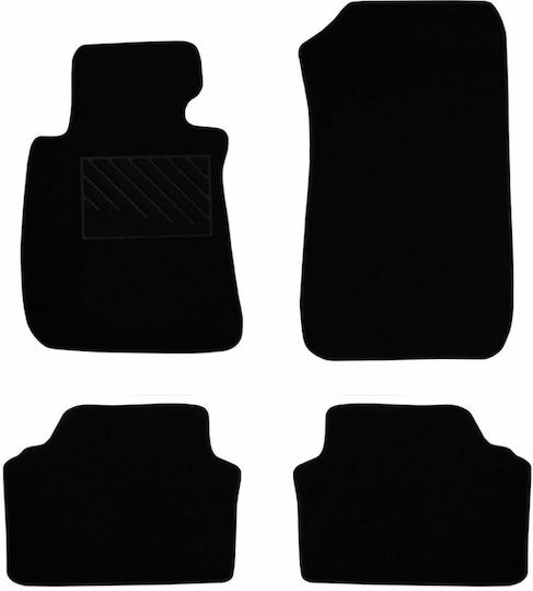 Autopataki Set of Front and Rear Mats 4pcs for BMW E92 Coupe Black