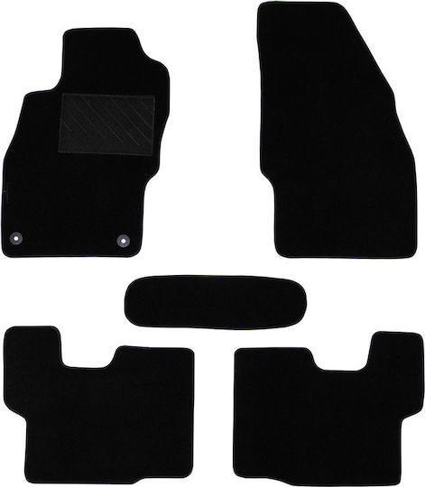 Autopataki Set of Front and Rear Mats 5pcs for Opel Corsa Honda e 2006-2019 Black