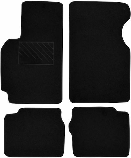 Autopataki Set of Front and Rear Mats 4pcs for Honda HR-V 1998-2013 Black