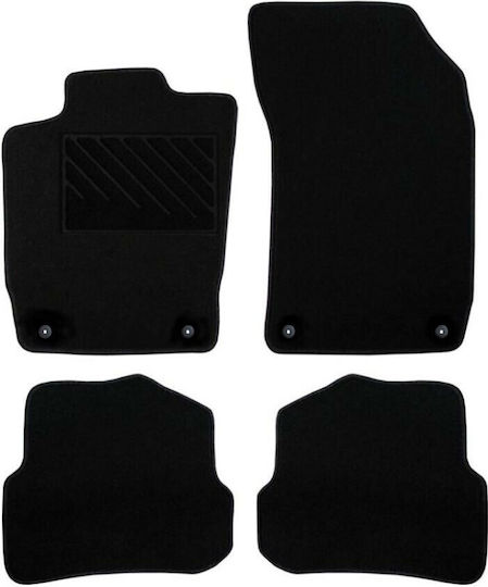 Autopataki Set of Front and Rear Mats 4pcs for Audi A1 2010-2018 Black