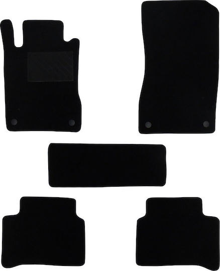 Autopataki Set of Front and Rear Mats 5pcs for Mercedes-Benz E Class 2002-2009 Black