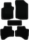Autopataki Set of Front and Rear Mats 5pcs for Citroen C1 2014+ Black