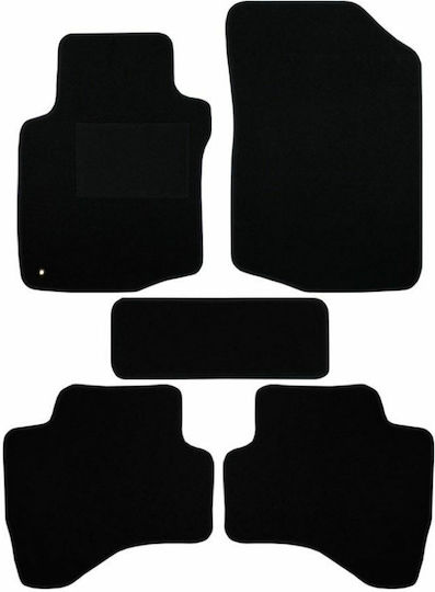 Autopataki Set of Front and Rear Mats 5pcs for Citroen C1 2014+ Black