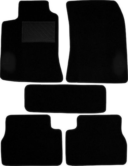 Autopataki Set of Front and Rear Mats 5pcs for Renault Laguna 2000-2007 Black