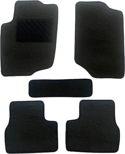 Autopataki Set of Front and Rear Mats 5pcs for Peugeot 207 2006-2014 Black
