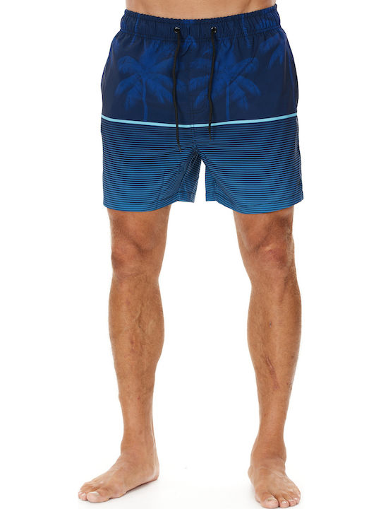 Cruz Men's Swimwear Bermuda Blue with Patterns