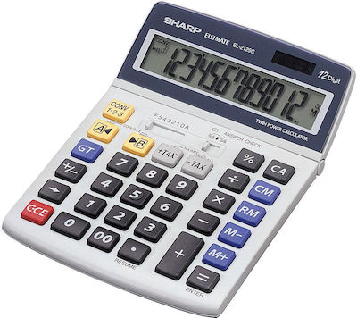 Sharp Calculator 12 Cifre în Culoarea Gri