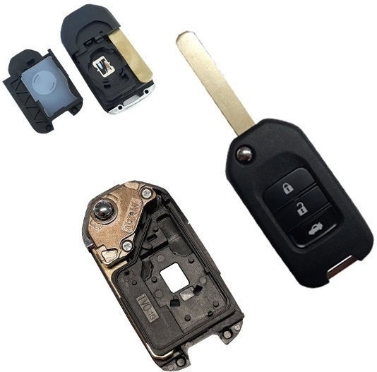Honda Foldable Car Key Shell with Blade with 3 Buttons for Honda