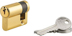 Serruprix Lock Cylinder Half (30-10) with 3 Keys Gold