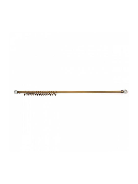 Extendable Metallic Curtain Pole Single Φ16mm 120-210cm Bronze