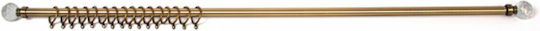 Extendable Metallic Curtain Pole Single Φ16mm 120-210cm Bronze