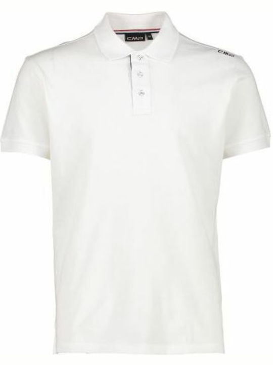 CMP Ανδρικό T-shirt Κοντομάνικο Polo Λευκό