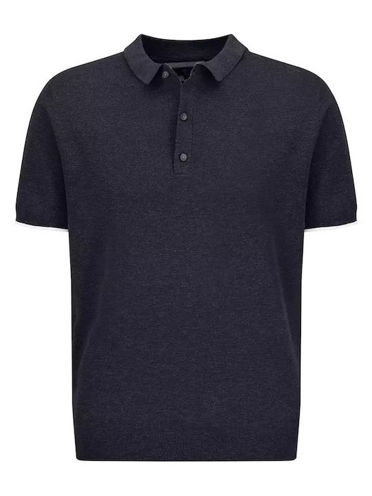Fynch Hatton Ανδρικό T-shirt Κοντομάνικο Polo Navy Μπλε
