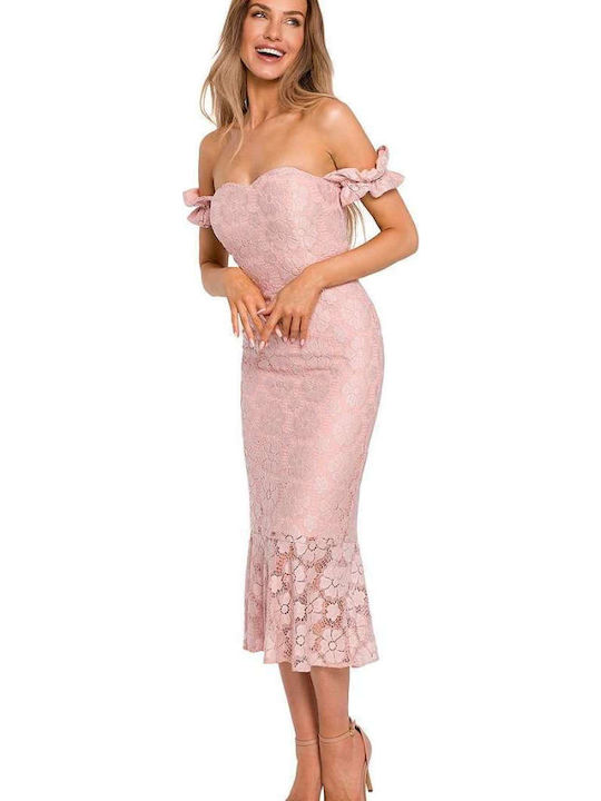 MOE Mit Spitze Abendkleid Rosa MOE Mit Spitze Abendkleid Rosa