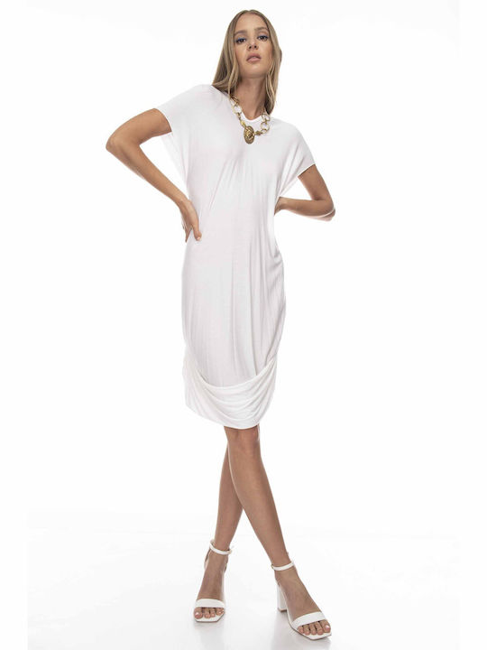 Raffaella Collection Καλοκαιρινό Mini Φόρεμα Λευκό