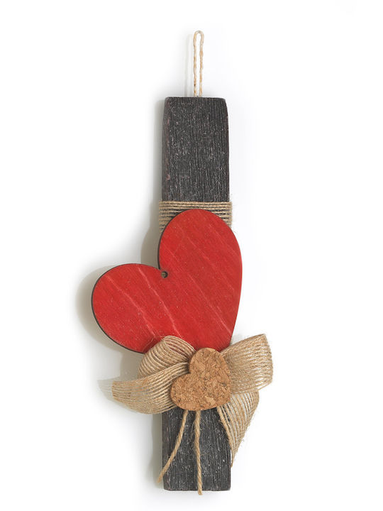 Lumânare de Paște cu Formă Plată Parfumată și Handmade Roșie