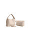 Damentasche Schultertasche Beige