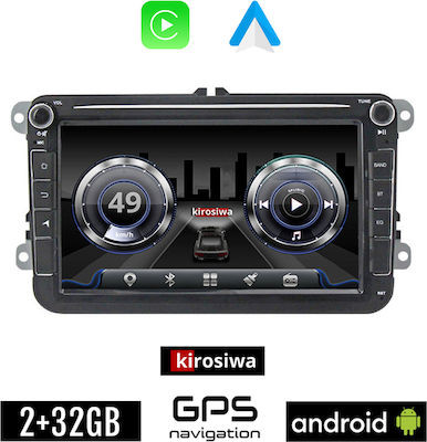 Kirosiwa Car Audio System for Seat Leon Skoda Octavia Volkswagen Golf / Polo / Passat / Sharan 2010> (Bluetooth/USB/WiFi/GPS/Apple-Carplay/Android-Auto) with Touch Screen 8"