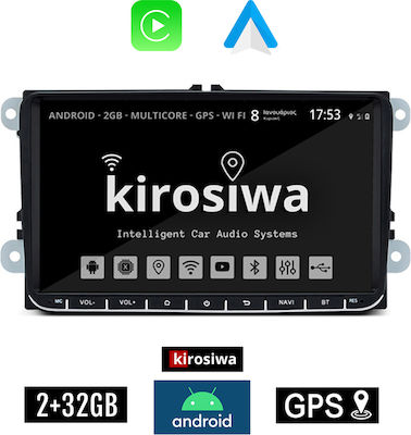 Kirosiwa Car Audio System for Seat Leon Skoda Octavia Volkswagen Golf / Polo / Passat / Sharan 2010> (Bluetooth/USB/WiFi/GPS/Apple-Carplay/Android-Auto) with Touch Screen 9"