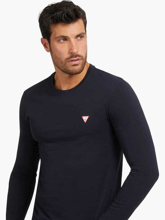 Guess CORE Μπλούζα Μακρυμάνικη Navy Μπλε