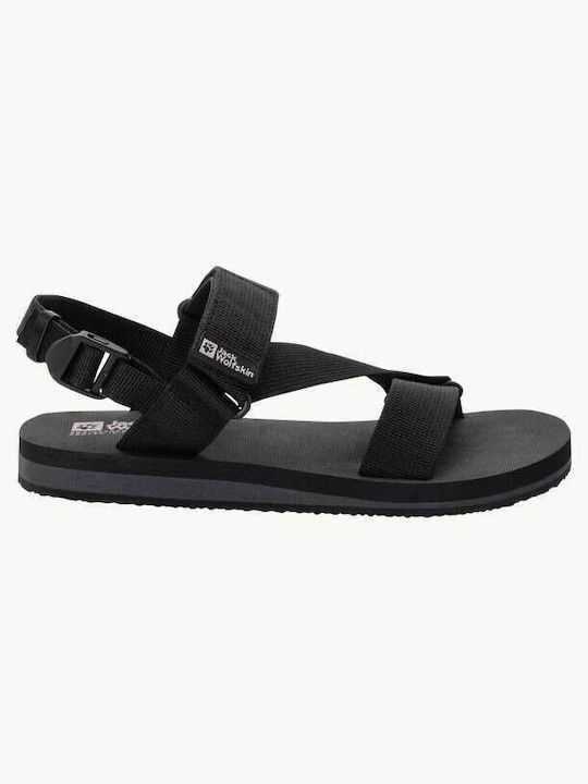 Jack Wolfskin Γυναικεία Σανδάλια Μαύρα
