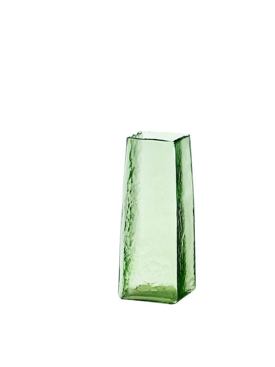 Vază Decorativă Sticlă Verde 10x10x25cm 1buc