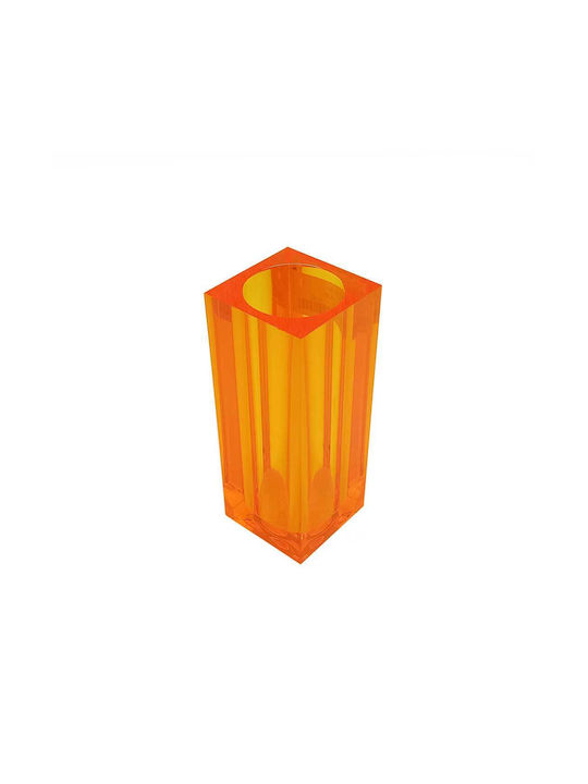 Βază decorativă Plastic Portocaliu 5x5x12.5cm 1buc