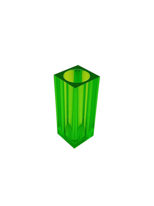 Βază decorativă Plastic Verde 5x5x12.5cm 1buc