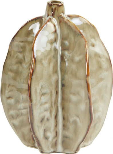 L'arte Βάζο Κεραμικό Γκρι Φ9.5xΥ13cm
