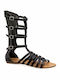 Handmade Leather Gladiator Women's Sandals Black