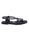 Oh My Sandals Damen Flache Sandalen in Schwarz Farbe