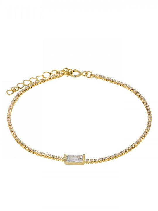 Prince Silvero Bracelet made of Silver Gold Plated with Zircon