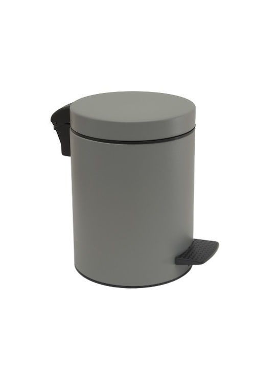 Pam & Co Plastic Toilet Bin with Soft Close Lid 8lt Gray