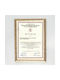Wall-mounted Wooden Photo Frame with Gold Frame